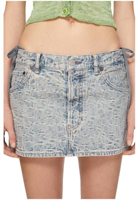 (Women) Acne Studios SS24 Washed Low-Rise Straight Mini Denim Skirt Women Blue AF0425-BUF Order (Women) Acne Studios SS24 Washed Low-Rise Straight Mini Denim Skirt Women Blue AF0425-BUF