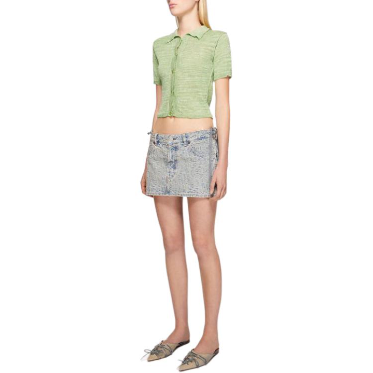 Purchase (W) Acne Studios SS24 女款藍色低腰直筒迷你牛仔裙 AF0425-BUF