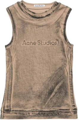 (Women) Acne Studios SS26 Sleeveless Vest with Logo Layered Design AL0542-AC0 Buy (Women) Acne Studios SS26 Sleeveless Vest with Logo Layered Design AL0542-AC0