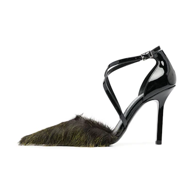(W) Acne Studios Stiletto High Heels 'Black Pointed Toe'