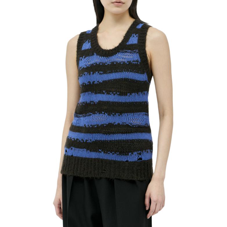(Women) Acne Studios Striped Sleeveless Crewneck Vest Blue A60480-DL9