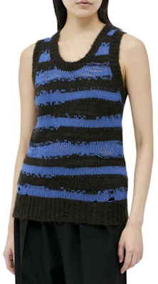 (Women) Acne Studios Striped Sleeveless Crewneck Vest Blue A60480-DL9 Buy (Women) Acne Studios Striped Sleeveless Crewneck Vest Blue A60480-DL9
