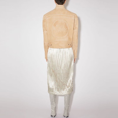 (W) Jaket Suede Lengan Panjang Acne Studios Wanita Warna Sand Beige. FN-WN-LEAT000241 Shop (W) Jaket Suede Lengan Panjang Acne Studios Wanita Warna Sand Beige. FN-WN-LEAT000241