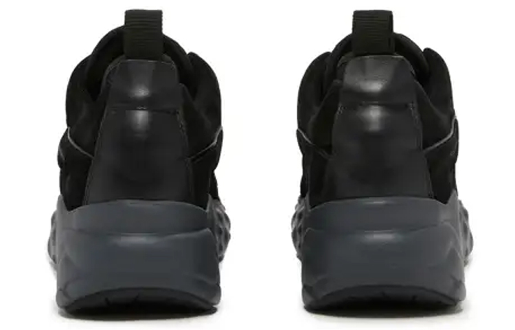 (W) Acne Studios Suede Strap Low-Top Sneakers 'Black' 圖 4