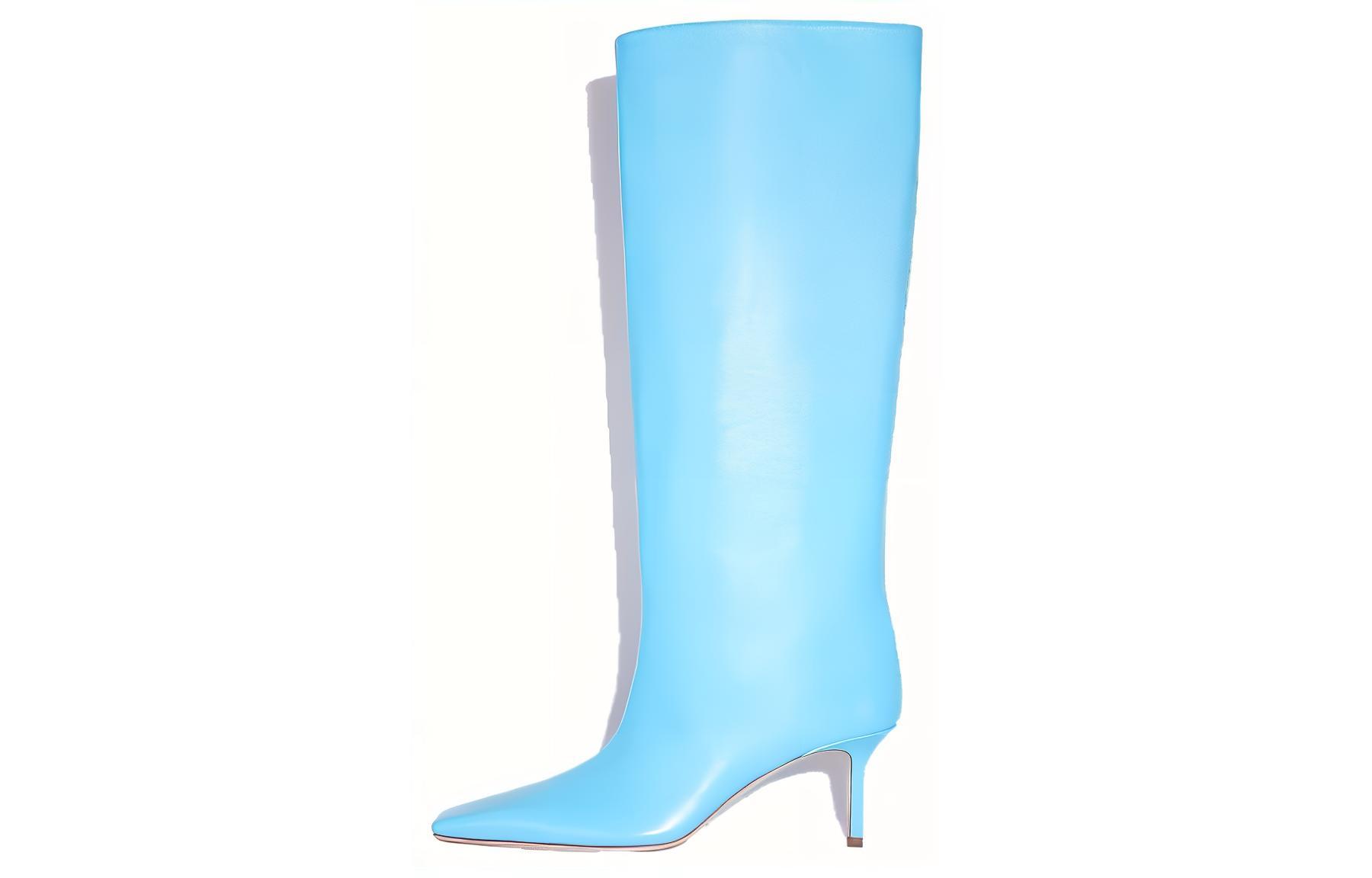 (W) Acne Studios Tall Leather Boots 'Blue'
