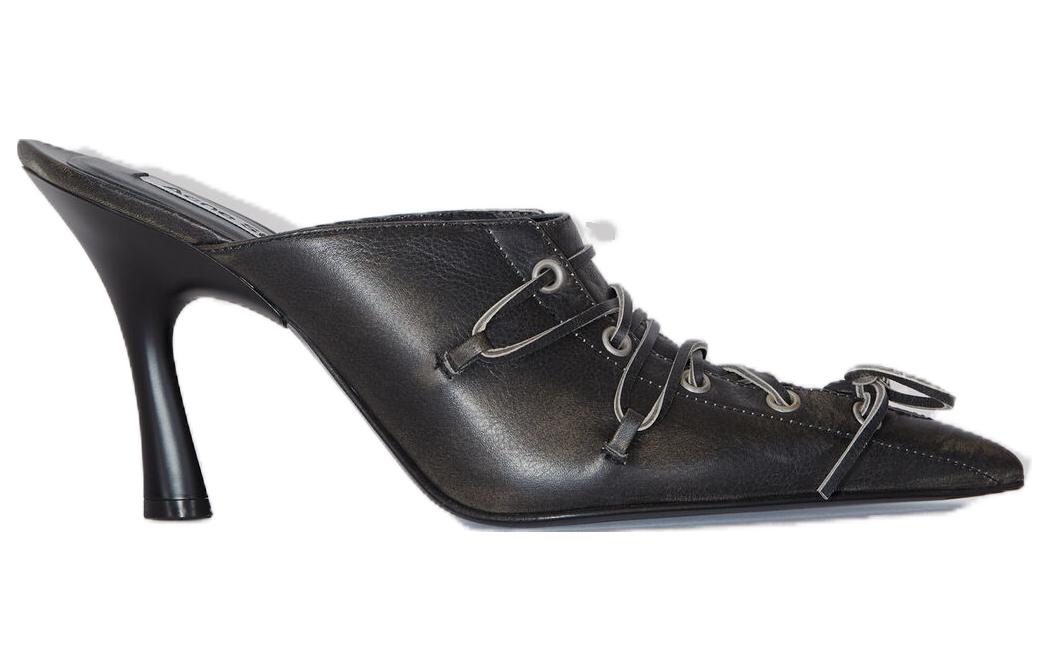 (W) Acne Studios Toe Cap Slippers 10cm 'Elegant CMFT Black' 圖 2