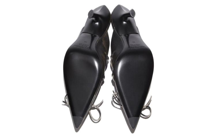 (W) Acne Studios Toe Cap Slippers 10cm 'Elegant CMFT Black' 圖 4