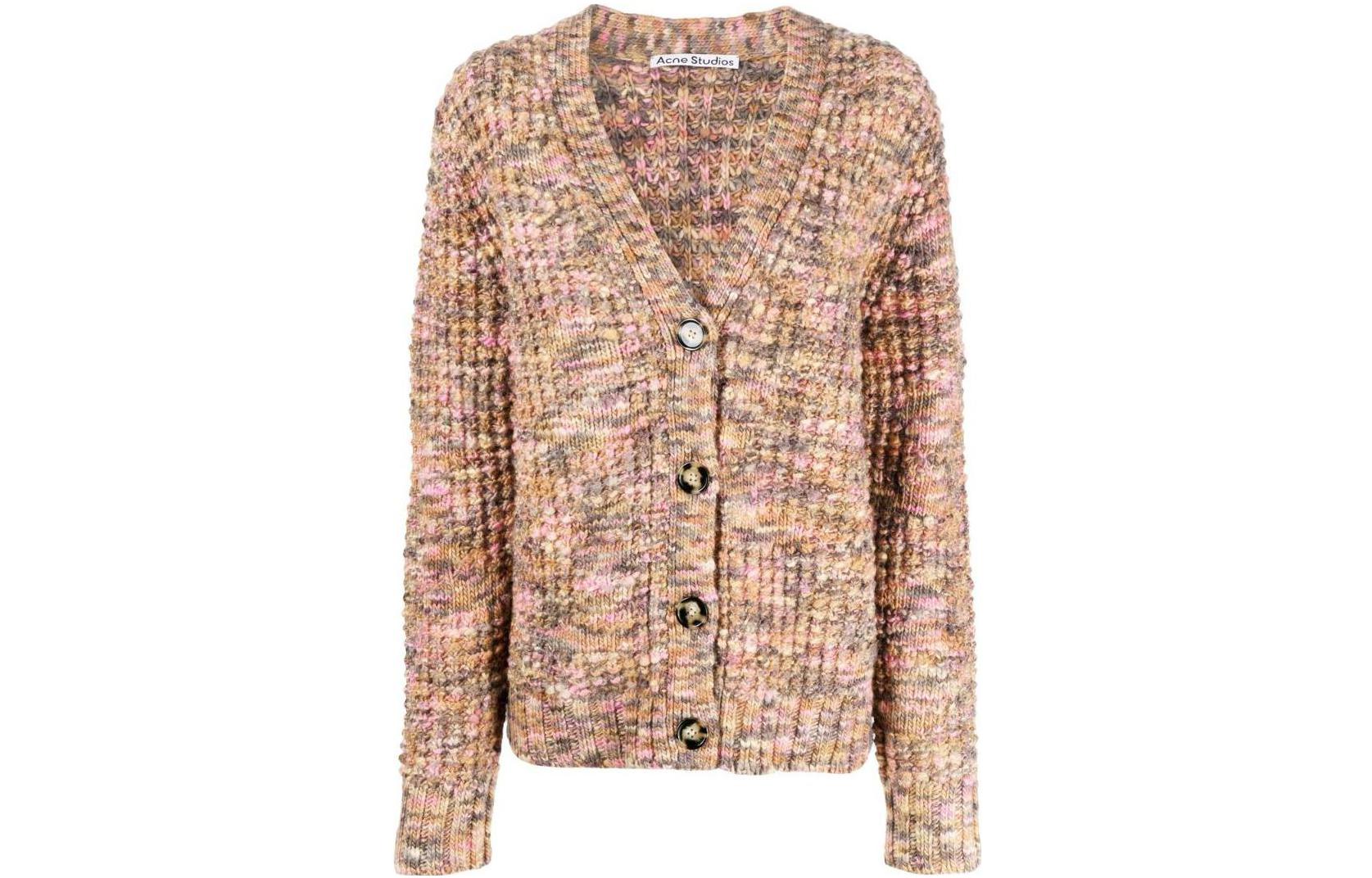 (Women) Acne Studios V-Neck Button-Up Knit Cardigan - Multiple Colors A60369-AMU