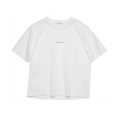(Women) Acne Studios White Logo Graphic Short Sleeve T-Shirt. AL0149-183