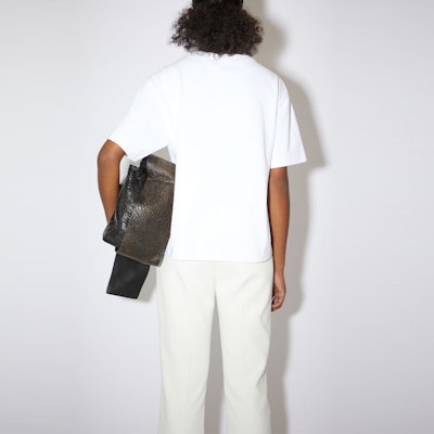 (W) Acne Studios 白色logo圖案短袖T恤。 AL0149-183 Shop (W) Acne Studios 白色logo圖案短袖T恤。 AL0149-183