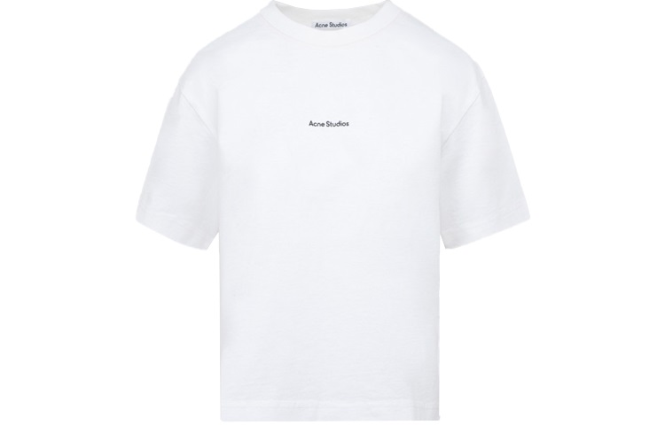 Order (W) Acne Studios 白色宽松款短袖logo T恤 AL0135-183