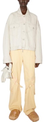 (Women) Acne Studios White Solid Color Denim Jacket with Button Closure Morris Cropped Winter White Lookbook (Women) Acne Studios White Solid Color Denim Jacket with Button Closure Morris Cropped Winter White