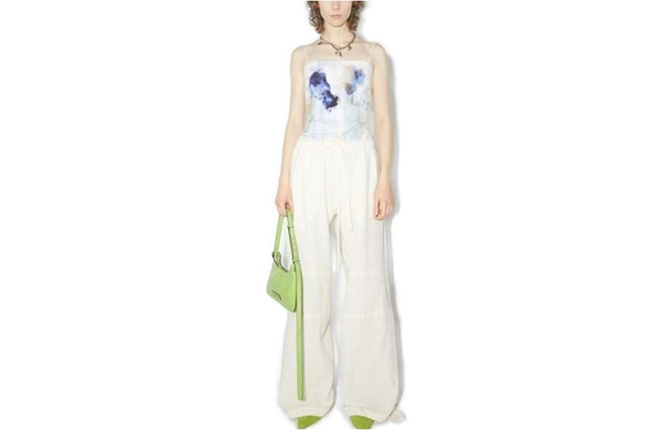 (Women) Acne Studios Wide-Leg Drawstring Casual Pants Warm White AK0735-AEI
