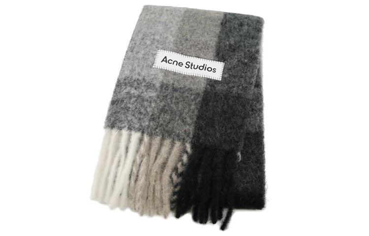 (Women) Acne Studios Wool Knit Scarf Grey Black CA0084GREENGREYBLACK 圖 3