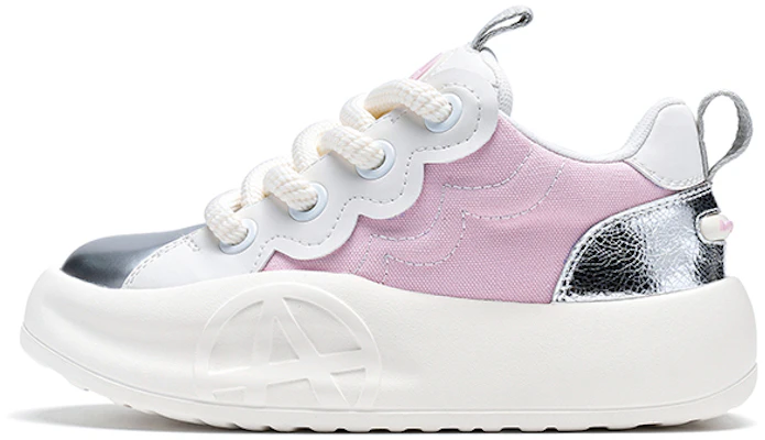 (Women) Acupuncture Casual Silver Pink Low-Top Chunky Sneakers with Bear Sole AC01323 Buy (Women) Acupuncture Casual Silver Pink Low-Top Chunky Sneakers with Bear Sole AC01323