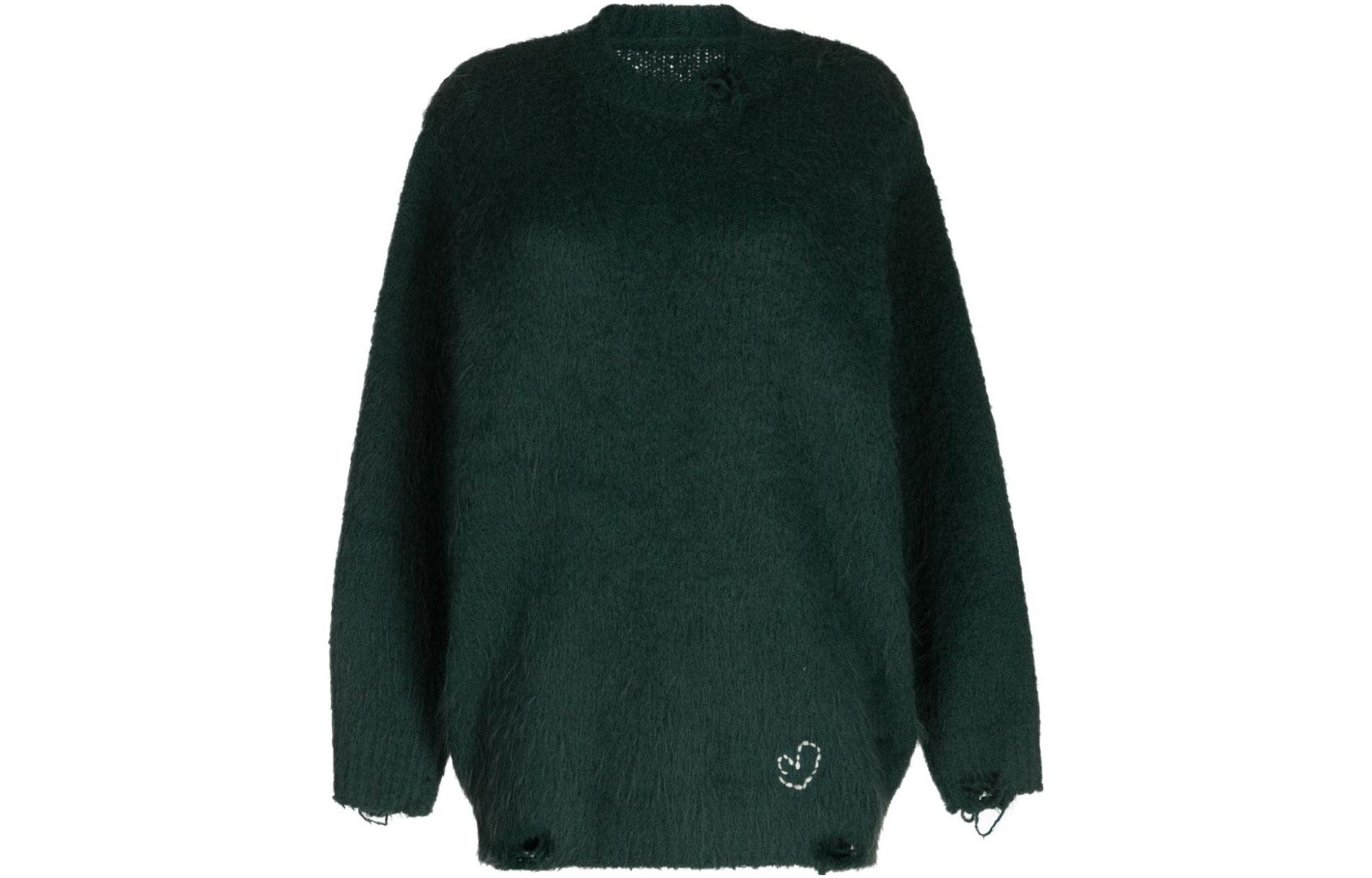 Order (W) ADER ERROR 綠色純色圓領套頭毛衣. BMADFWKT0304GN