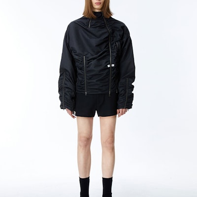 (W) ADER ERROR 高領褶皺寬鬆長袖外套 黑色 BN01SSJK0803BK Purchase (W) ADER ERROR 高領褶皺寬鬆長袖外套 黑色 BN01SSJK0803BK