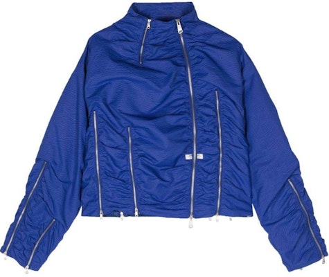 (W) ADER ERROR 蓝色高领褶皱设计宽松夹克. BN01SSJK0803-BLUE Order (W) ADER ERROR 蓝色高领褶皱设计宽松夹克. BN01SSJK0803-BLUE