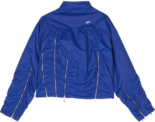 (W) ADER ERROR 蓝色高领褶皱设计宽松夹克. BN01SSJK0803-BLUE Lookbook (W) ADER ERROR 蓝色高领褶皱设计宽松夹克. BN01SSJK0803-BLUE