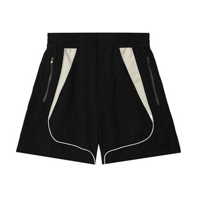 (Women) ADER ERROR Contrast Panel Hem Detail Casual Shorts Women Black BN01SSBT0204BK