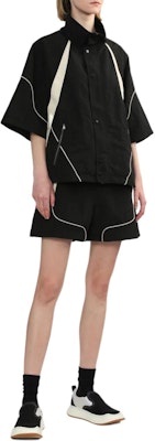 (W) ADER ERROR Seluar Pendek Kasual Wanita Hitam dengan Panel Kontras Hem Detail BN01SSBT0204BK Shop (W) ADER ERROR Seluar Pendek Kasual Wanita Hitam dengan Panel Kontras Hem Detail BN01SSBT0204BK