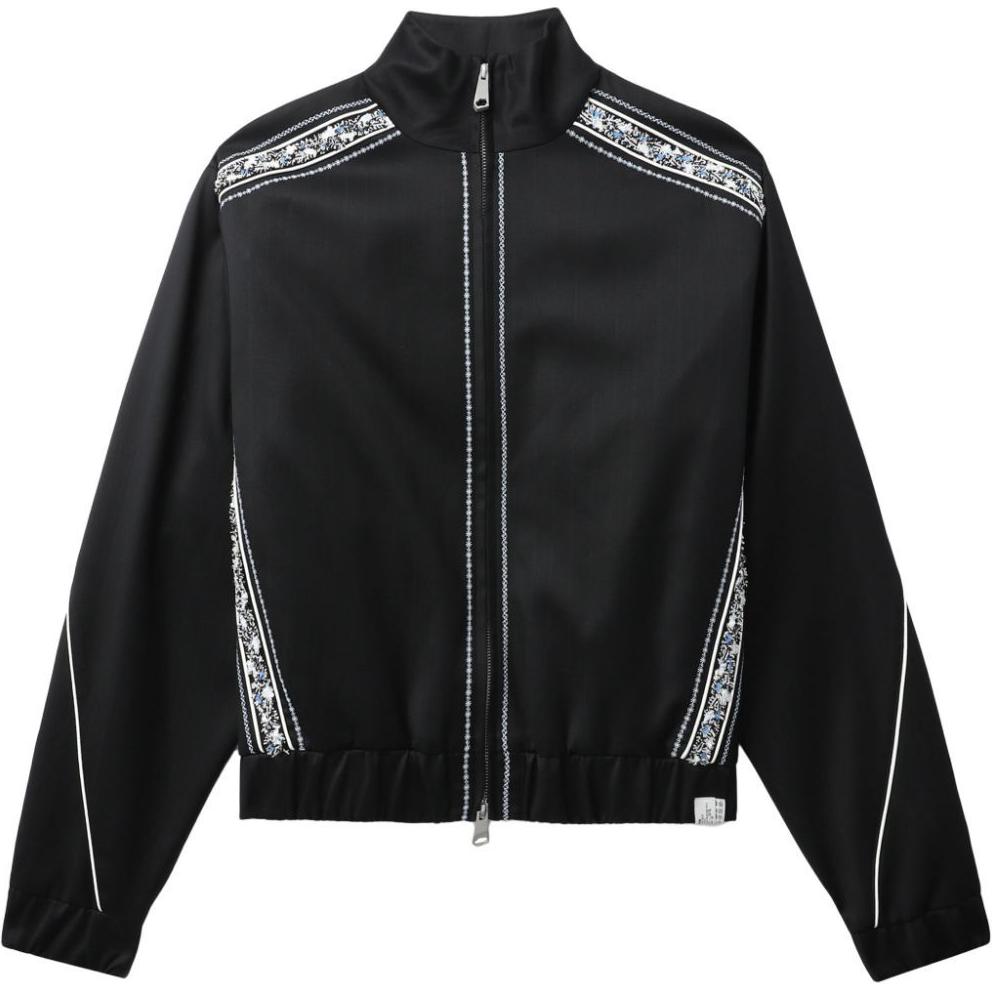 (Women) ADER ERROR Embroidered Bomber Jacket for Women - Black. BN01SSJK0401BK