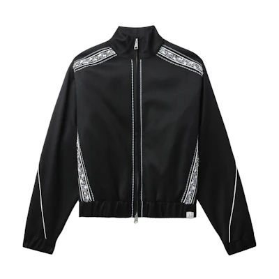 (Women) ADER ERROR Embroidered Bomber Jacket for Women - Black. BN01SSJK0401BK