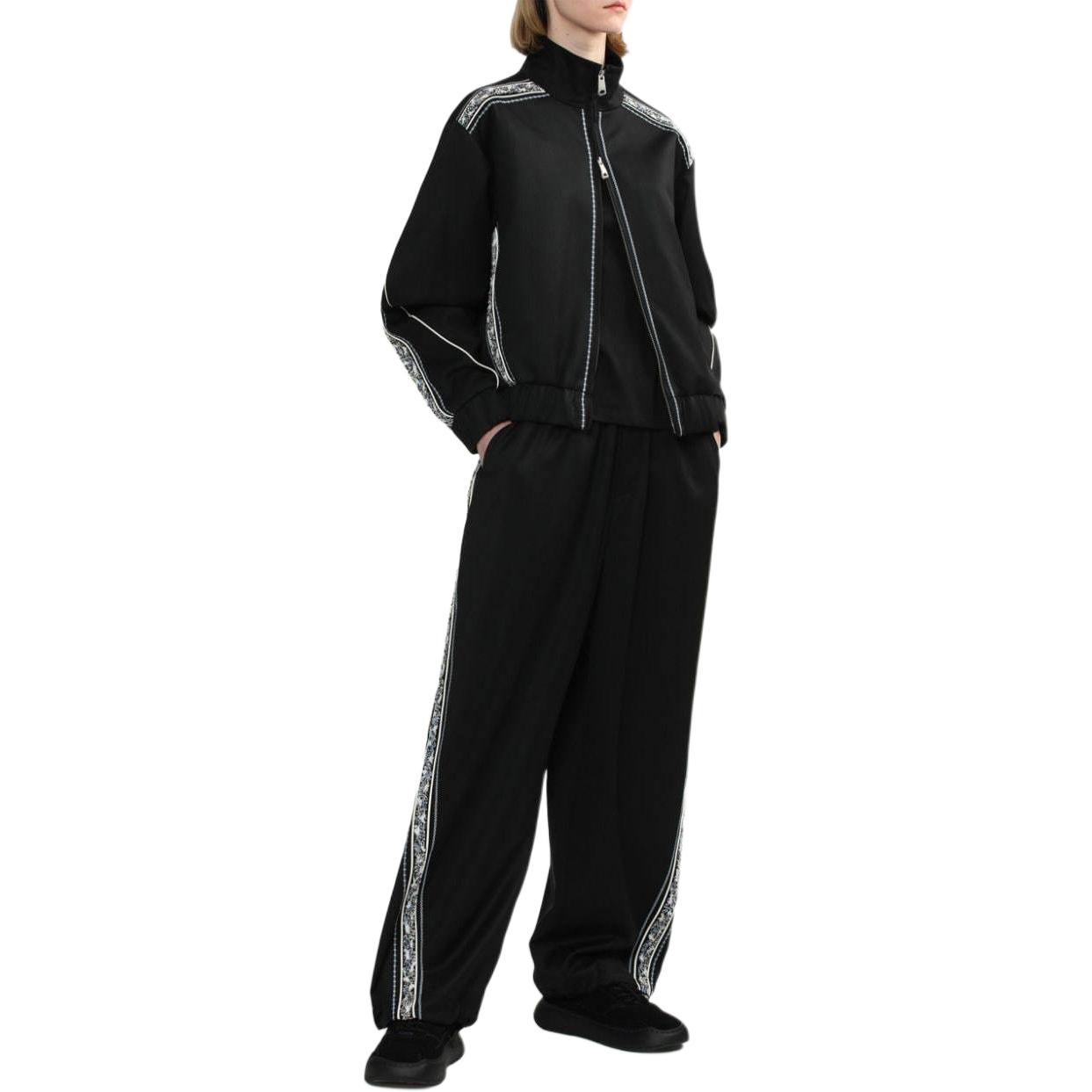 Shop (W) ADER ERROR Seluar Hitam Lebar Floral Sulam Gaya Santai. BN01SSBT0105BK