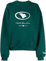 (Women) ADER ERROR FW23 Logo Embroidered Oversized Green Crewneck Sweatshirt Women BMADFWSW0103GN (Women) ADER ERROR FW23 Logo Embroidered Oversized Green Crewneck Sweatshirt Women BMADFWSW0103GN