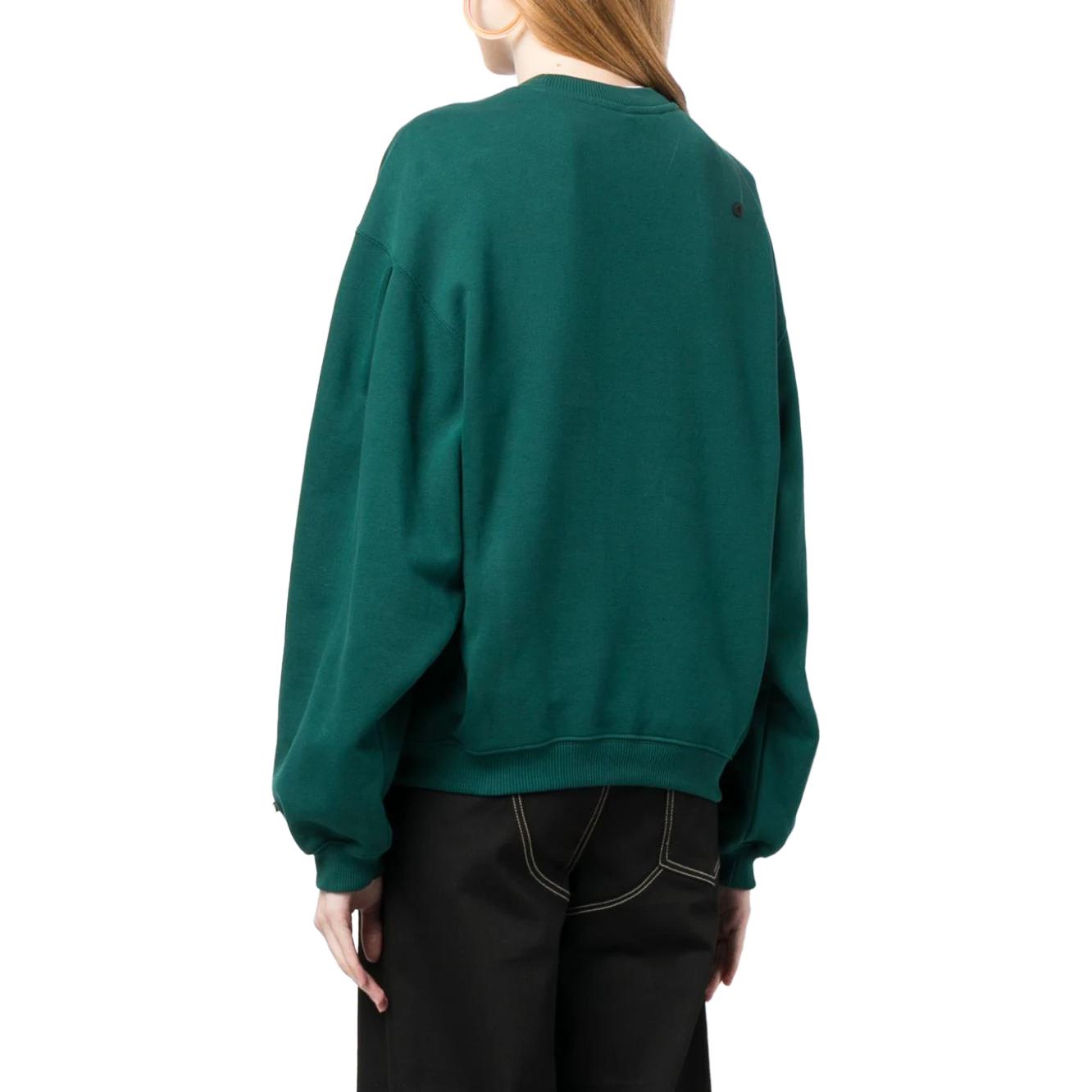 Shop (W) ADER ERROR 女士秋冬绿色宽松款刺绣标志圆领卫衣 BMADFWSW0103GN