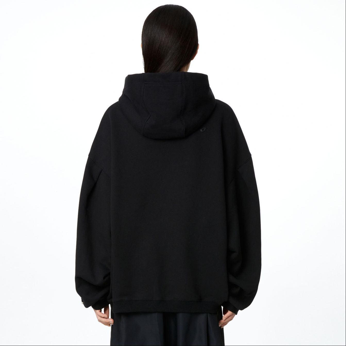 Purchase (W) Hoodie ADER ERROR Cetakan Huruf Poket Kanggaru Warna Hitam. BMADFWHD0103BK