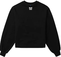 (Women) ADER ERROR Logo Patch Oversized Crewneck Sweatshirt Black BN01SSSW0102BK (Women) ADER ERROR Logo Patch Oversized Crewneck Sweatshirt Black BN01SSSW0102BK