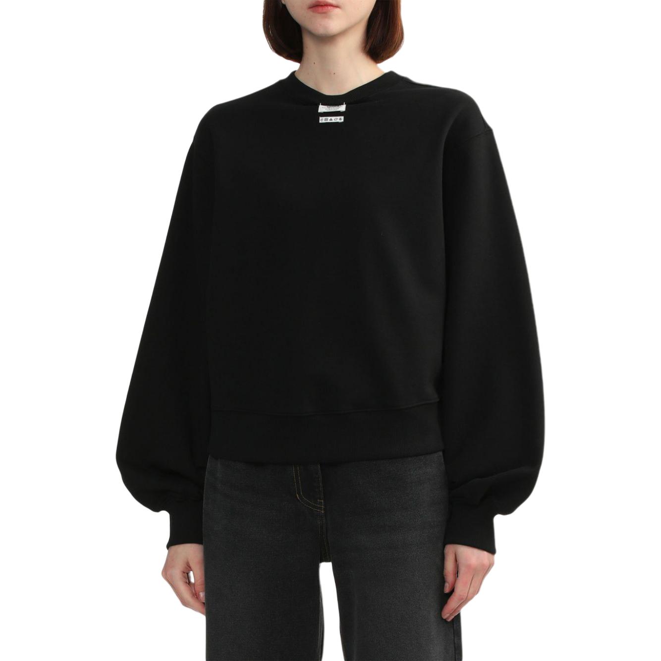 Shop (W) ADER ERROR Logo补丁宽松版圆领卫衣 黑色 BN01SSSW0102BK