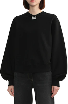 (W) ADER ERROR Logo补丁宽松版圆领卫衣 黑色 BN01SSSW0102BK Shop (W) ADER ERROR Logo补丁宽松版圆领卫衣 黑色 BN01SSSW0102BK