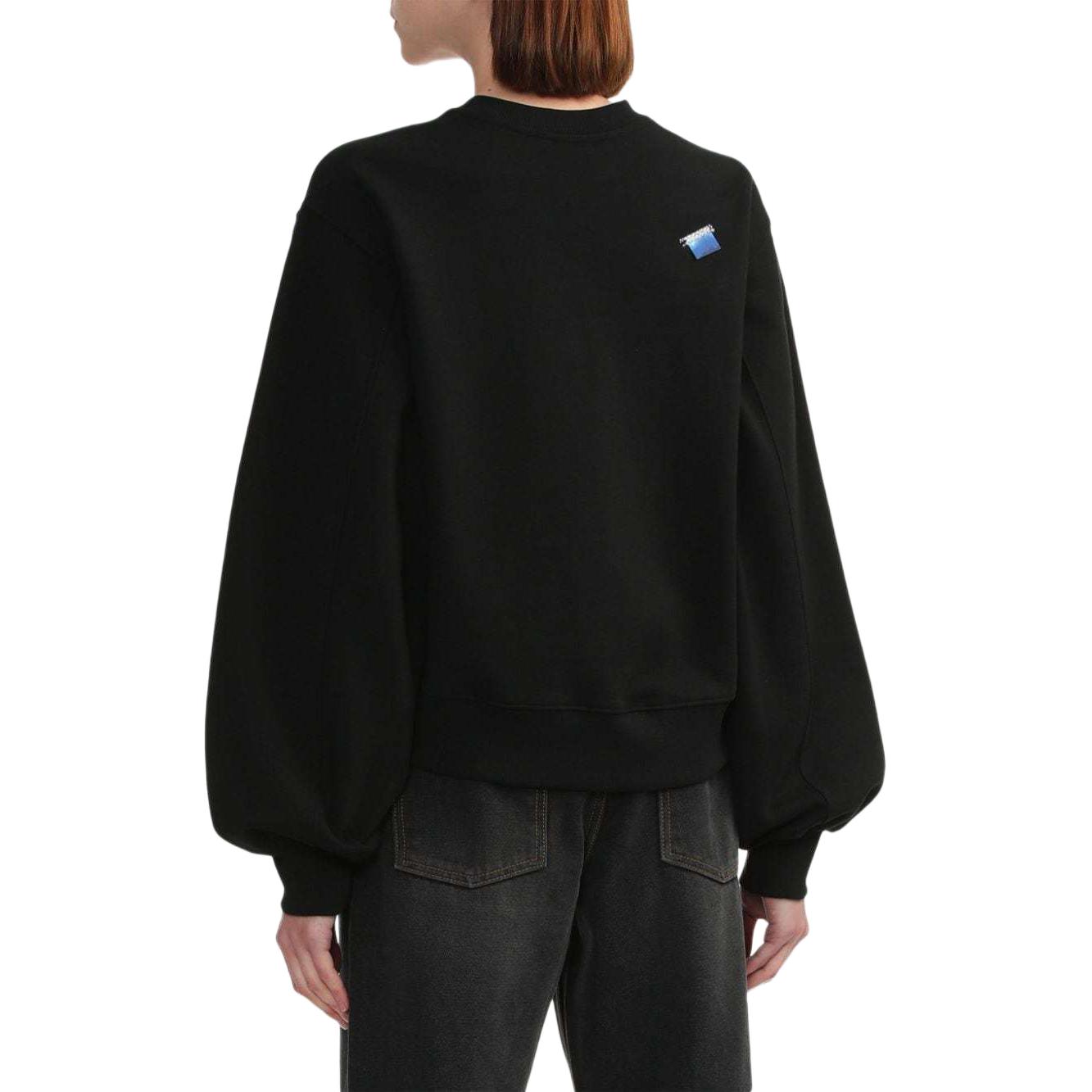 Purchase (W) ADER ERROR Logo补丁宽松版圆领卫衣 黑色 BN01SSSW0102BK