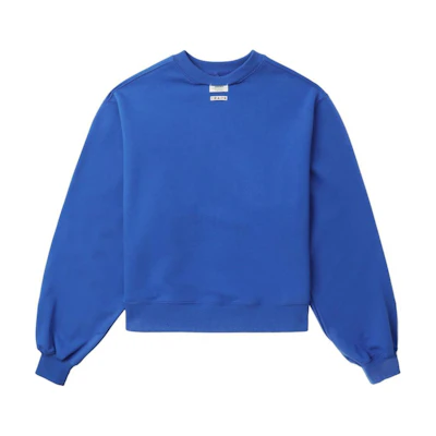 (Women) ADER ERROR Logo Patch Round Neck Oversized Sweatshirt - Royal Blue BN01SSSW0102BL