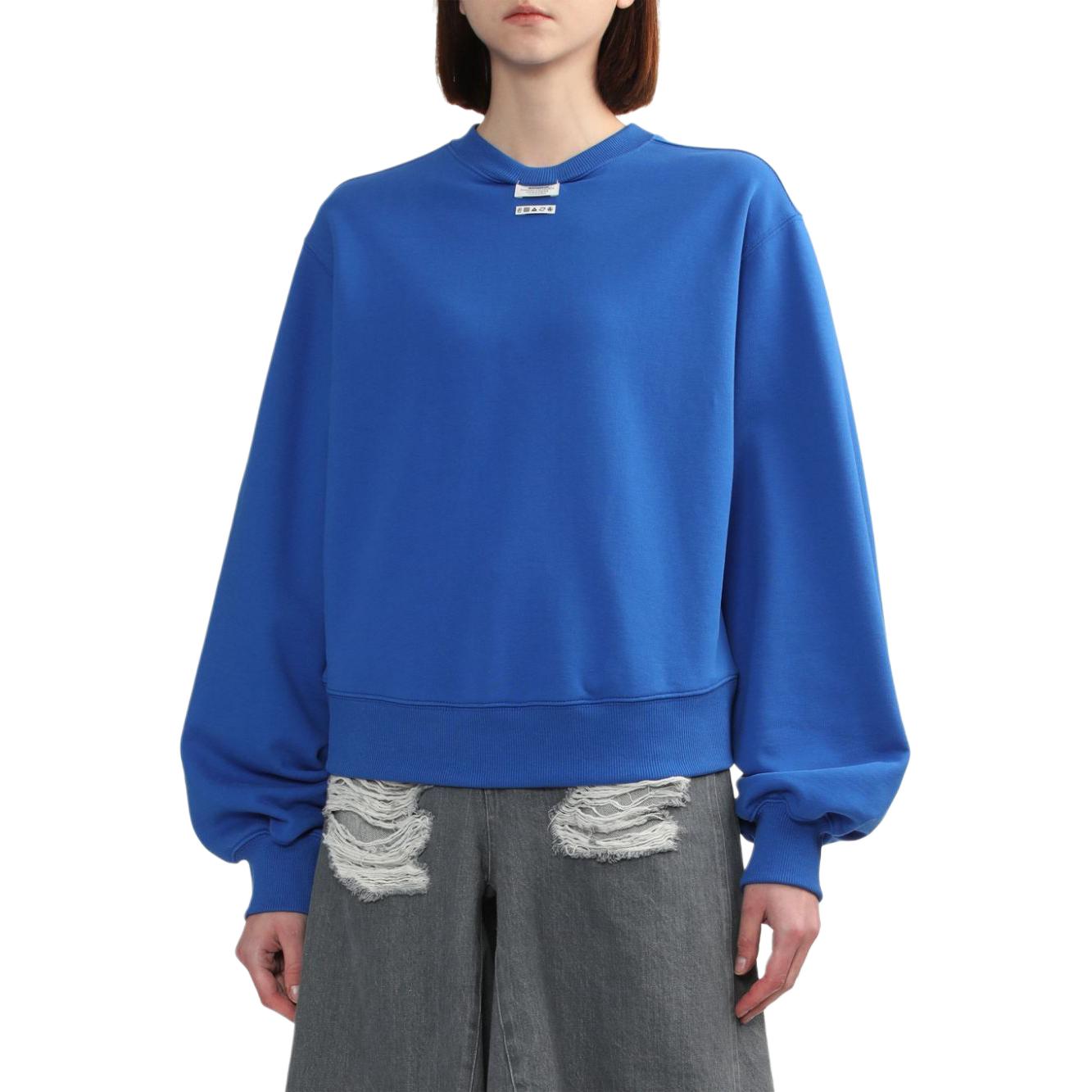 Shop (W) ADER ERROR 徽标圆领宽松卫衣 - 皇家蓝 BN01SSSW0102BL