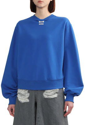 (W) ADER ERROR 徽标圆领宽松卫衣 - 皇家蓝 BN01SSSW0102BL Shop (W) ADER ERROR 徽标圆领宽松卫衣 - 皇家蓝 BN01SSSW0102BL