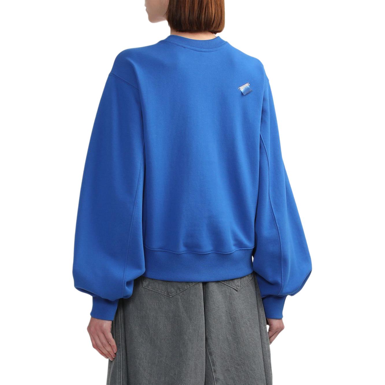 Purchase (W) ADER ERROR 徽标圆领宽松卫衣 - 皇家蓝 BN01SSSW0102BL