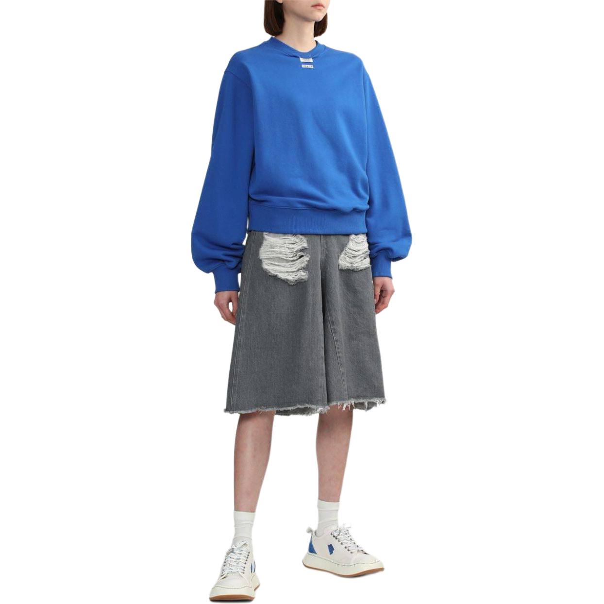 Details for (W) ADER ERROR 徽标圆领宽松卫衣 - 皇家蓝 BN01SSSW0102BL