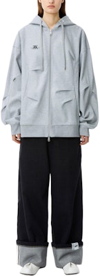 (W) ADER ERROR 女士灰色宽松连帽拉链衫 BN01SSHD0401GR Details for (W) ADER ERROR 女士灰色宽松连帽拉链衫 BN01SSHD0401GR