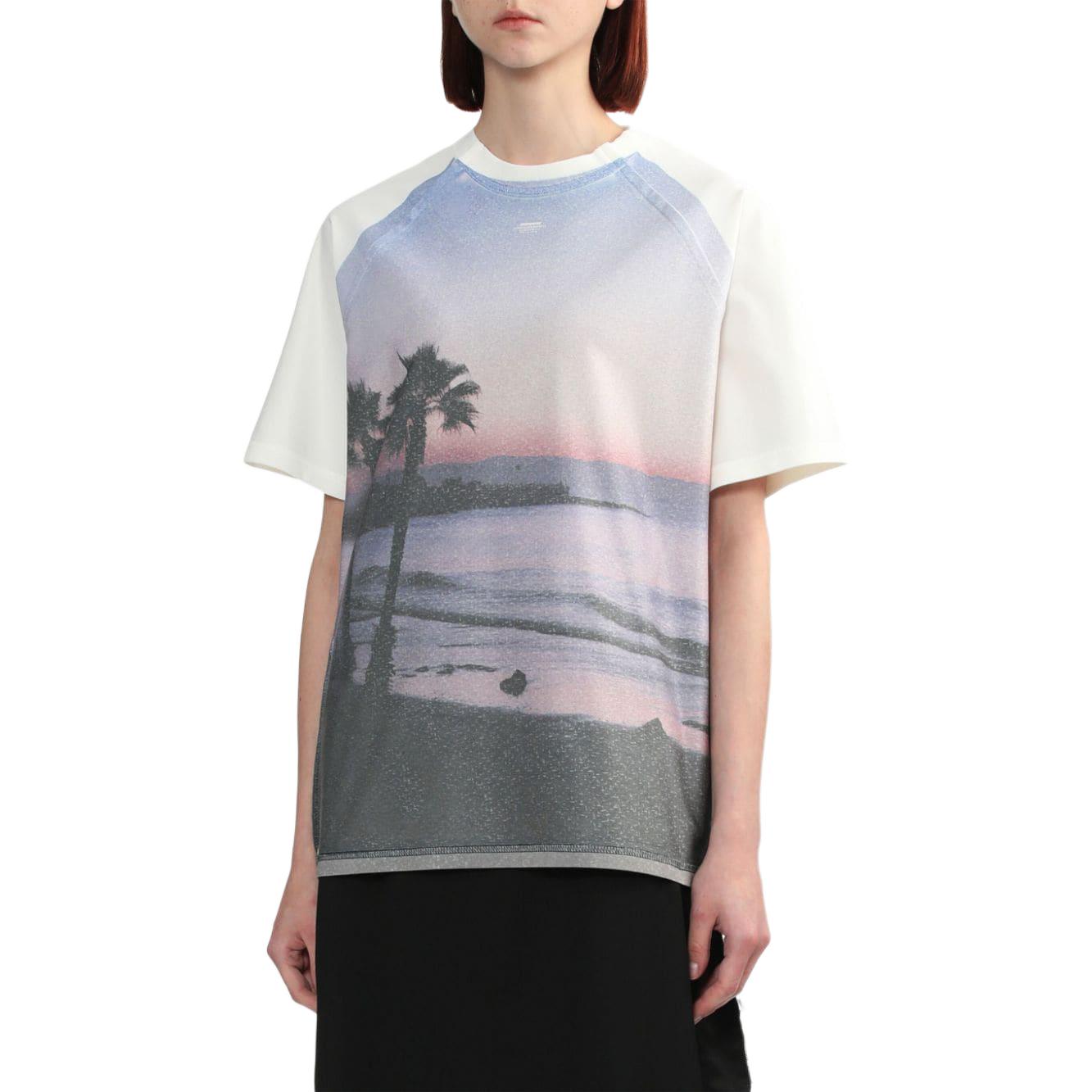 Shop (W) ADER ERROR Ungu Baju-T Pendek Logo Patch Raglan Wanita dengan Cetakan Foto. BN01SSTS0106PP