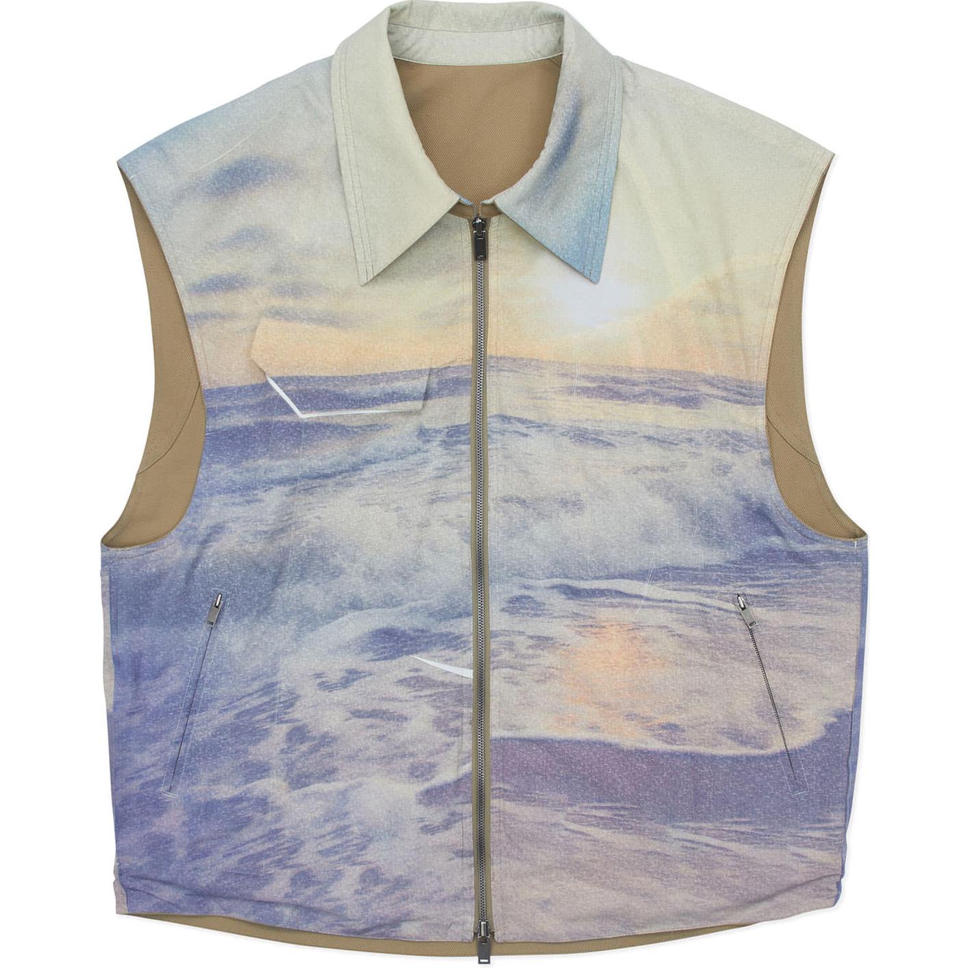 Shop (W) ADER ERROR Vest Reversible Zip-Up Wanita Coklat Muda BN01SSVE0102BG