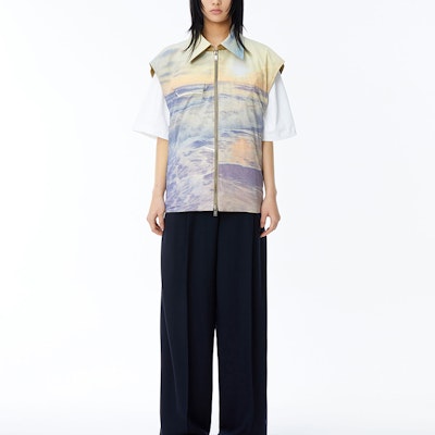 (W) ADER ERROR Vest Reversible Zip-Up Wanita Coklat Muda BN01SSVE0102BG Cheap (W) ADER ERROR Vest Reversible Zip-Up Wanita Coklat Muda BN01SSVE0102BG