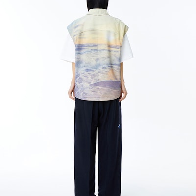 (W) ADER ERROR Vest Reversible Zip-Up Wanita Coklat Muda BN01SSVE0102BG 2