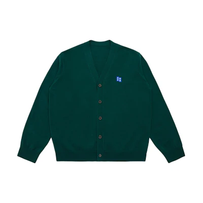 (Women) ADER ERROR Solid V-Neck Cardigan Sweater Women’s Long Sleeve - Green BMSGFYKT0701GN