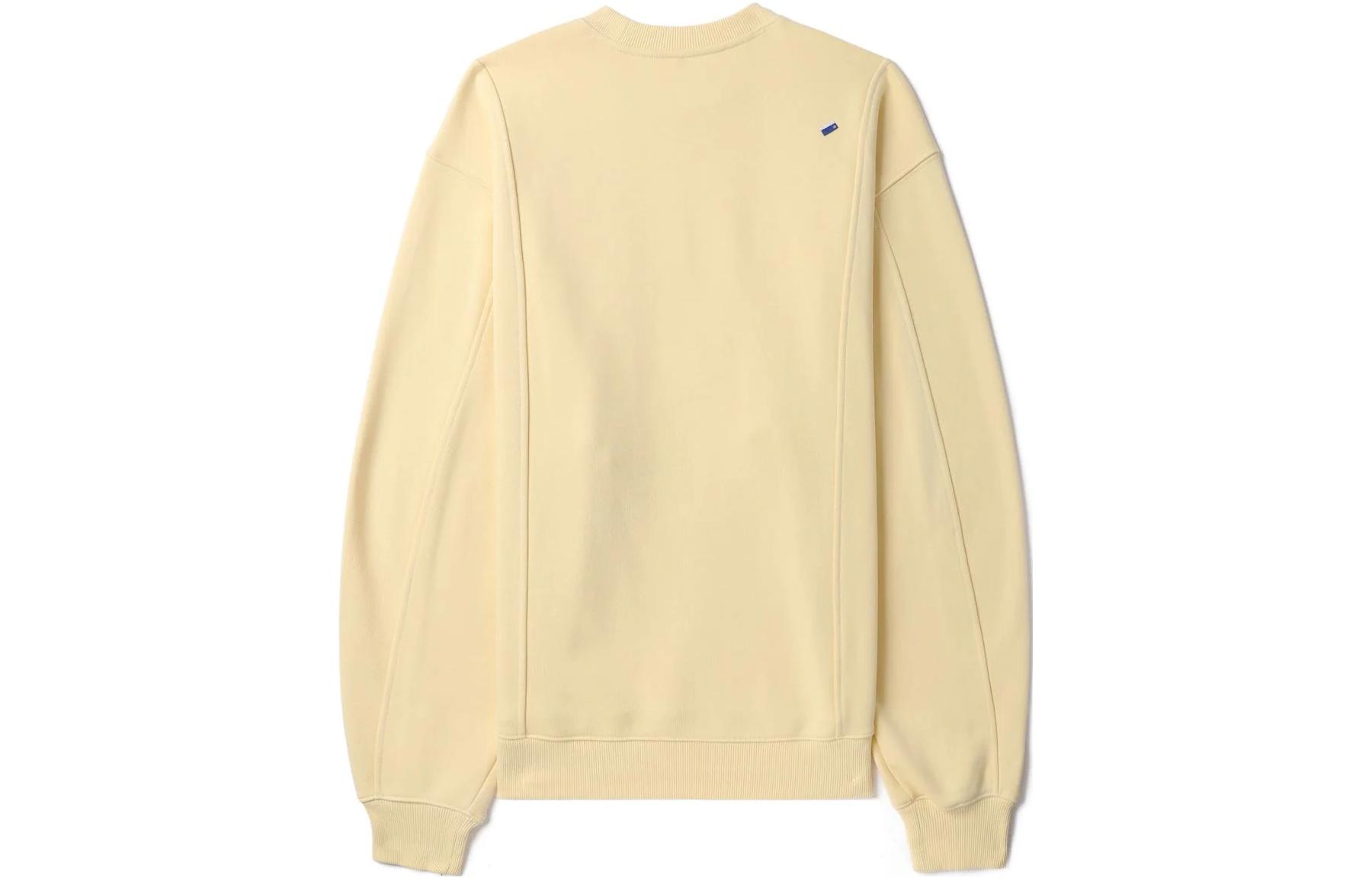 Lookbook (W) ADER ERROR SS23 黄色字母刺绣圆领卫衣 BMADSSSW0103YL