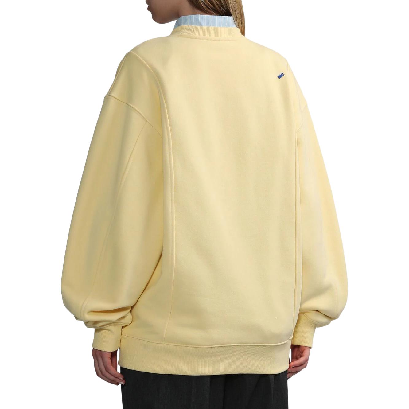 Details for (W) ADER ERROR SS23 黄色字母刺绣圆领卫衣 BMADSSSW0103YL