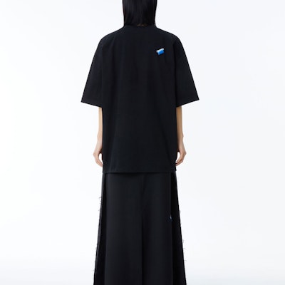 (W) ADER ERROR SS24 黑色寬版純色圓領短袖T恤 BN01SSTS0108BK Purchase (W) ADER ERROR SS24 黑色寬版純色圓領短袖T恤 BN01SSTS0108BK