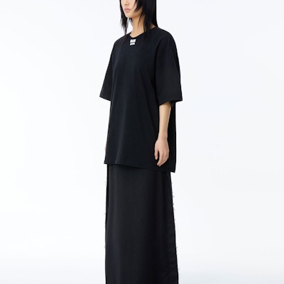 (W) ADER ERROR SS24 黑色寬版純色圓領短袖T恤 BN01SSTS0108BK Details for (W) ADER ERROR SS24 黑色寬版純色圓領短袖T恤 BN01SSTS0108BK